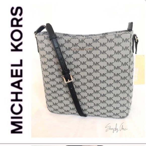 NWT authentic MK monogram messenger black silver - Picture 2 of 4